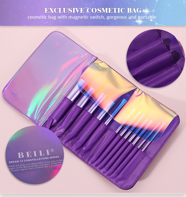 amazon 14pcs purple makeup cosmetic brush set
