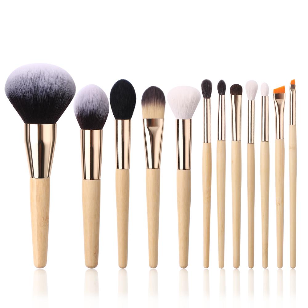 professional bamboo makeup brush set