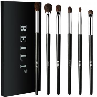 BEILI eyeshadow blending eyeliner eyebrow Animal hair is cruelty-free makeup brush set